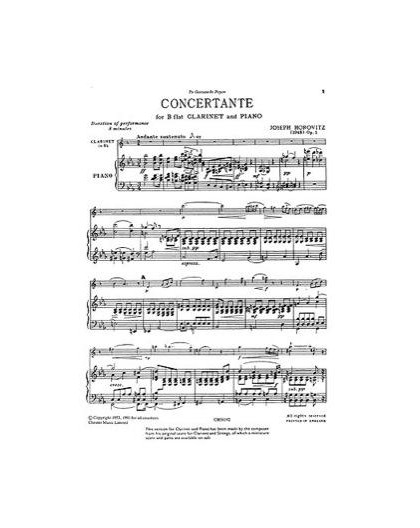 Concertante for Clarinet and Piano