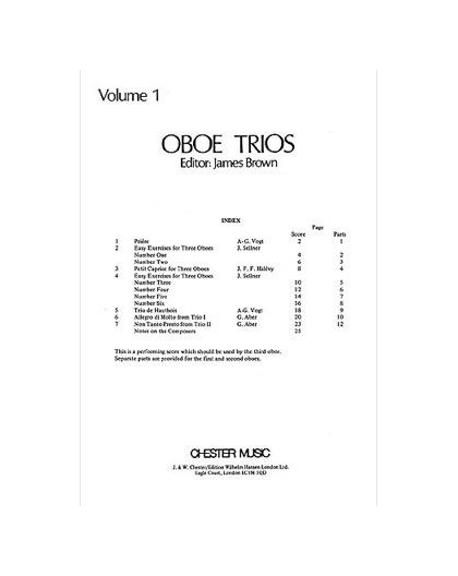 Oboe Trios Vol. 1