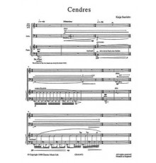 Cendres/ Score and Parts