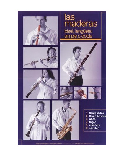 Poster Las Maderas. Bisel, Lengüeta Simp