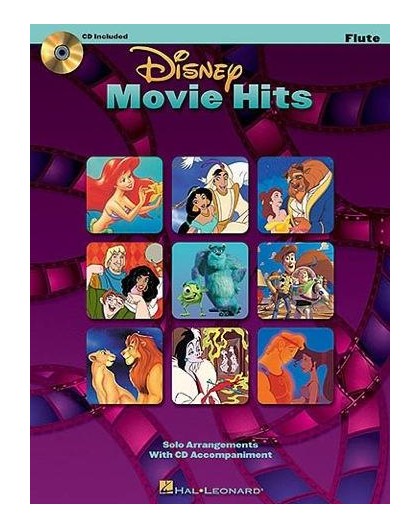 Disney Movie Hits Flute/ Book   Online