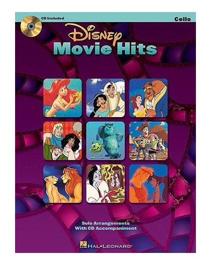Disney Movie Hits Cello/ Book/ Online Au