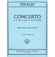 Concerto in A minor Op. 3 Nº 6 RV 356/ R