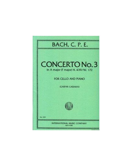 Concerto Nº 3 A Major/ Red.Pno.