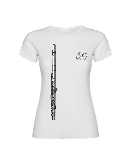 Camiseta Flauta Chica Blanca M