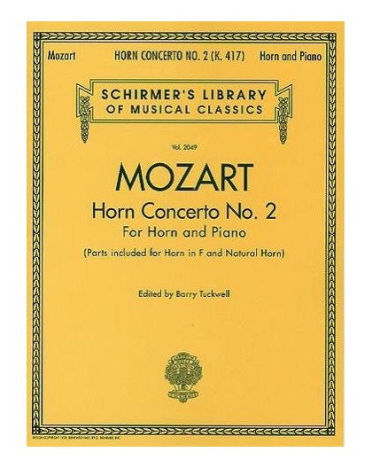Horn Concerto Nº 2 K. 417/ Red.Pno.