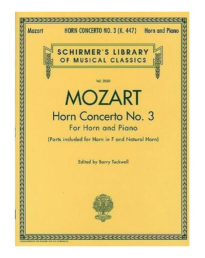 Horn Concerto Nº 3 K. 447/ Red.Pno.