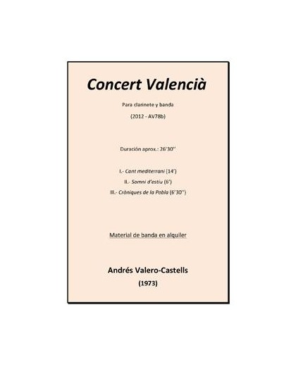 Concert Valencìa (2012-AV78b)/ Full Scor
