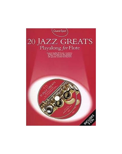 20 Jazz Greats Playalong Flute   2CD