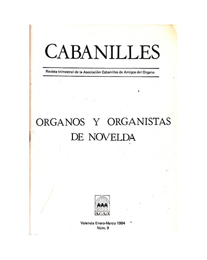 Organos y Organistas Novelda.Revista Nº9
