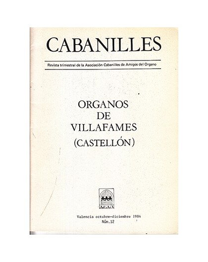 Organo de Villafamés. Revista Nº 12