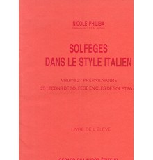 Solfeges Dans le Style Italien Vol. 2. P