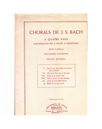 Chorals. Segon Quadern