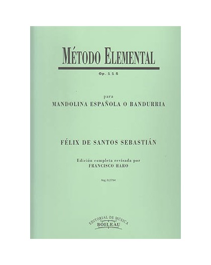 Método Elemental Op.115 Mandolina Españo