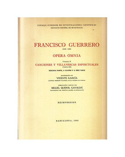 Francisco Guerrero. Opera Omnia Vol. II