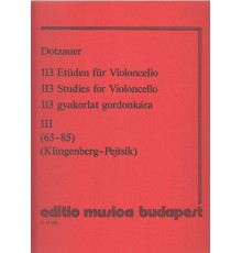 113 Studies for Violoncello III (63-85)
