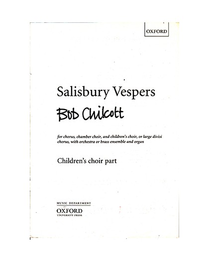 Salisbury Vespers Children?s Part