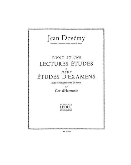 Vingt et Une Lectures Etudes et Neuf Etu