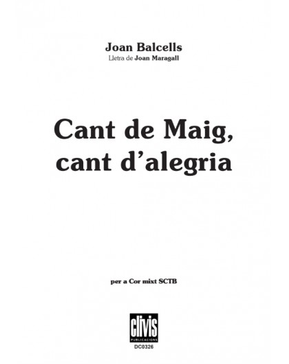 Cant de Maig, Cant d?Alegria/ Edició Dig