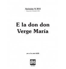 E la Don Don Verge Maria/ Edició Digital