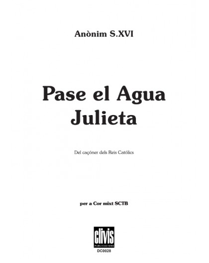 Pase el Agua Julieta/ Edició Digital