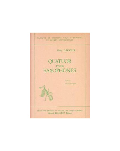 Quatuor pour Saxophones/ Partes