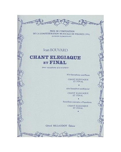 Chant Elegiaque Et Final